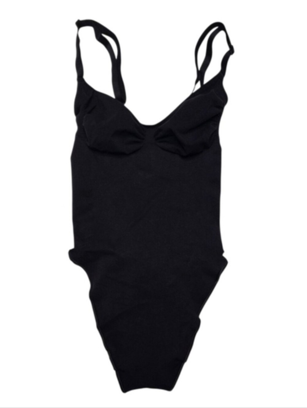 Skims Seamless Sculpting Thong Bodysuit Shapewear Onyx Black Small NWOT